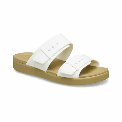 Crocs Brooklyn Buckle Low sandalias mujer Tiza Bronceada 38/39 EU 29×28