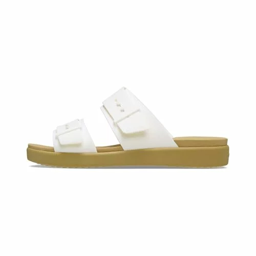 Crocs Brooklyn Buckle Low sandalias mujer Tiza Bronceada 38/39 EU 29×28