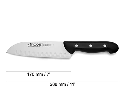 Cuchillo santoku Arcos Serie Maitre de acero Nitrum 17cm