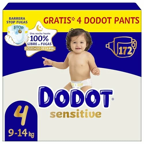 Dodot Sensitive Talla 4, 172 pañales para bebé 7×6