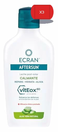 Ecran Aftersun leche hidratante reparadora Aloe Vera 200 ml (Ahorros Llévate 3 por el precio de 2) por 10,00 euros