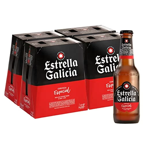 Estrella Galicia Especial cerveza lager pack 24 botellas de 25 cl