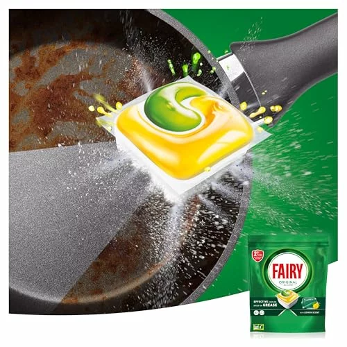 Fairy Original Todo En Uno cápsulas lavavajillas limón, pack 5 x (21+20)