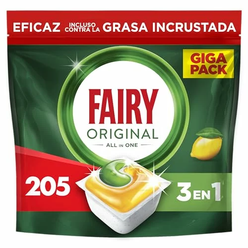 Fairy Original Todo En Uno cápsulas lavavajillas limón, pack 5 x (21+20)