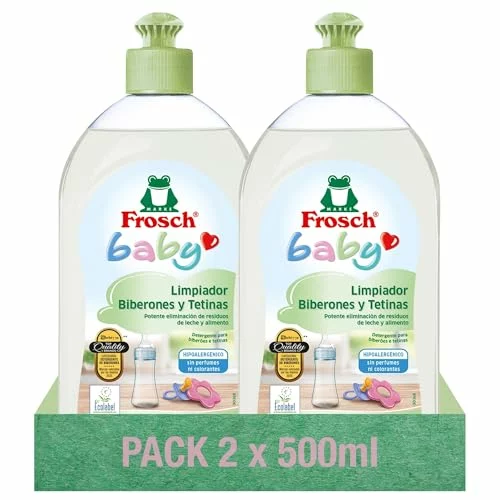 Frosch Baby detergente ecológico para biberones y chupetes, pack 2 x 500 ml