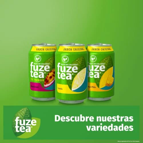 Fuze Tea té verde maracuyá bajo en calorías, pack 6 x 1,5 L