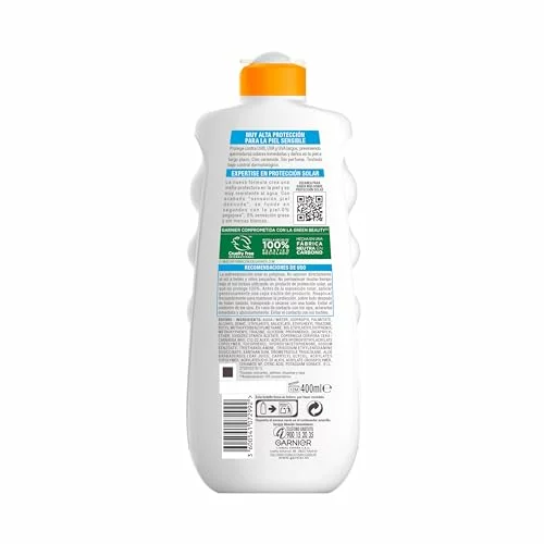 Garnier Delial Sensitive Advanced leche solar SPF 50+ 400 ml 9×8 (Ahorros Llévate 3 por el precio de 2) por 24,22 euros