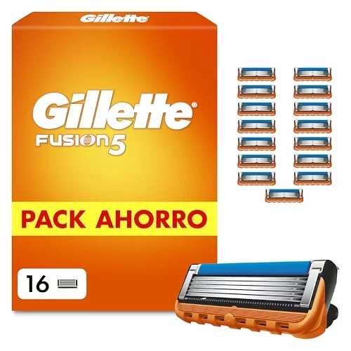 Gillette Fusion5 cuchillas de afeitar para hombre, pack de 16