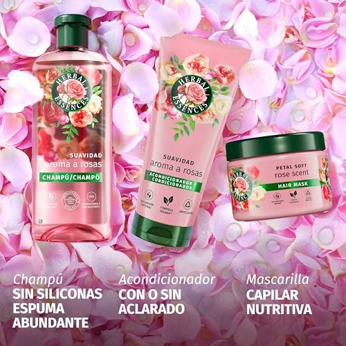 Herbal Essences Mascarilla Suavidad con Aroma a Rosas 500 ml 3×2 500ML (Ahorros Llévate 3 por el precio de 2)
