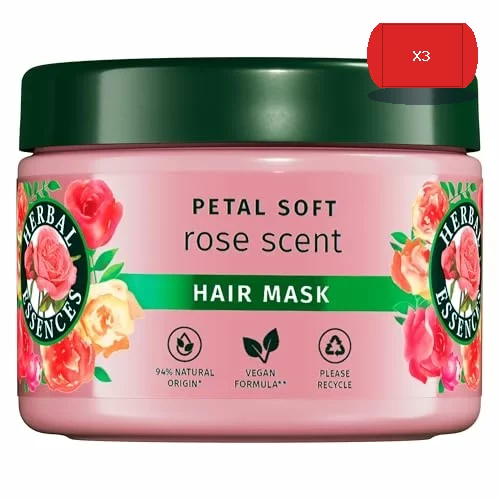 Herbal Essences Mascarilla Suavidad con Aroma a Rosas 500 ml 3×2 500ML (Ahorros Llévate 3 por el precio de 2)
