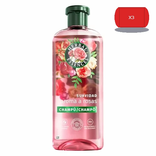 Herbal Essences Suavidad Champú Rosas 350 ml 3×2 (Ahorros Llévate 3 por el precio de 2)