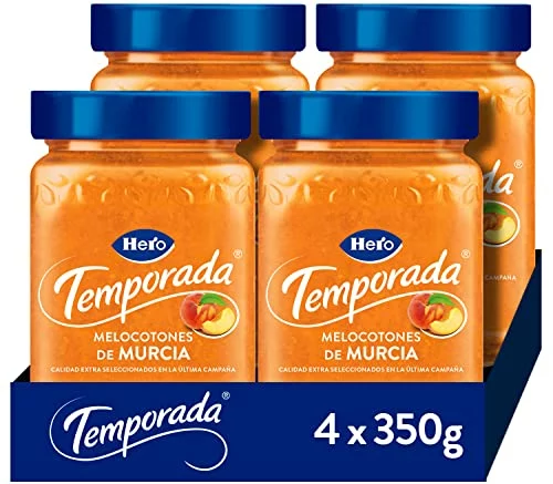Hero Mermelada de Melocotón de Temporada Pack 4×350 g