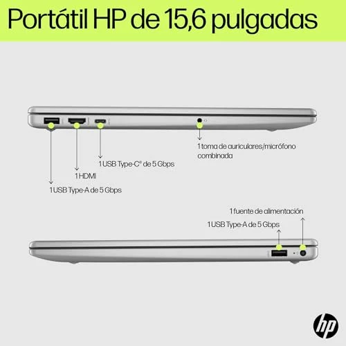 HP 15-fd0374ns portátil de 15,6″ FHD con Intel N100 8GB 256GB
