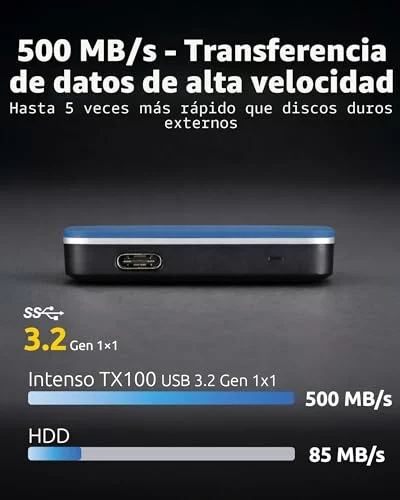 Intenso essd tx100 1tb USB-c 3.2 gen1 Blue