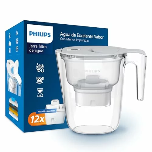 Jarra filtradora Philips Water con 12 cartuchos de repuesto