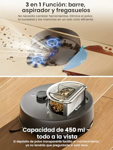 Lefant M330 Plus robot aspirador y fregasuelos 3 en 1 3EN1 5000PA