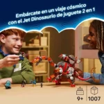 LEGO DREAMZzz Jet Dinosaurio transformable con 4 minifiguras