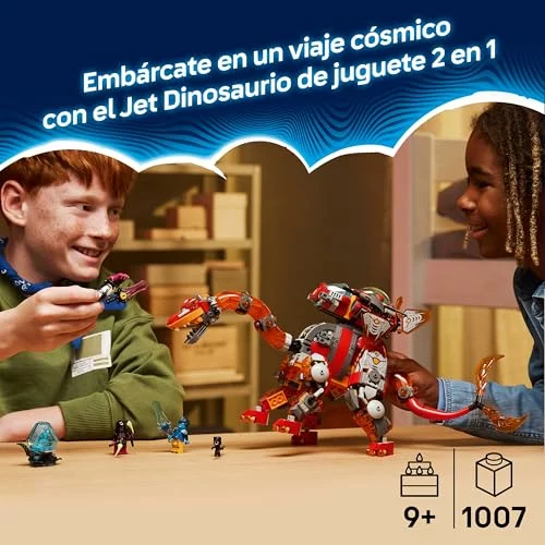 LEGO DREAMZzz Jet Dinosaurio transformable con 4 minifiguras