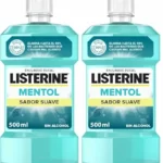 Listerine enjuague bucal mentol suave sin alcohol 2x500 ml 135H
