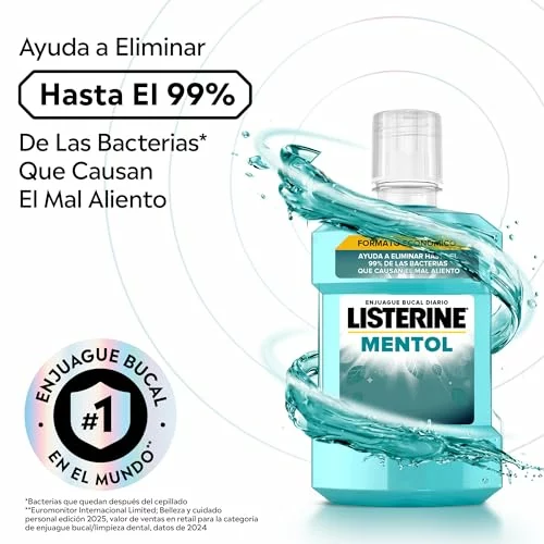 Listerine Mentol pack ahorro 2 x 1 L con flúor