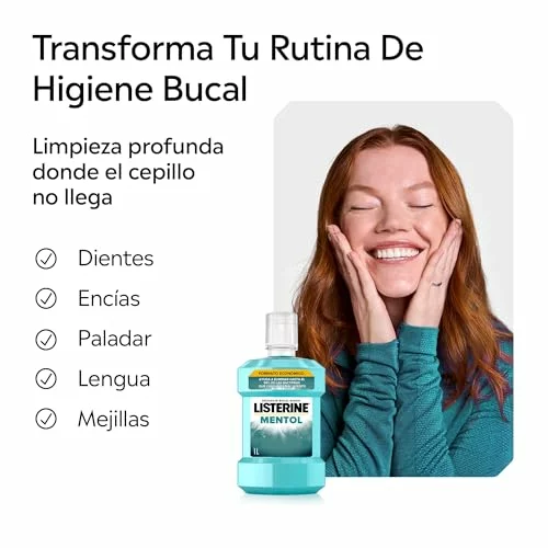 Listerine Mentol pack ahorro 2 x 1 L con flúor