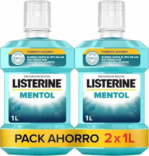 Listerine Mentol pack ahorro 2 x 1 L con flúor
