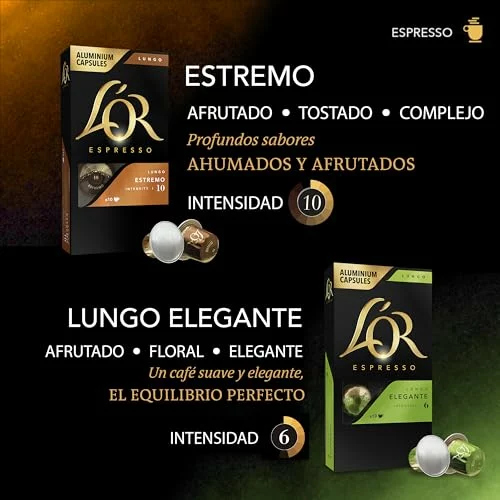L’OR Espresso Lungo surtido de 4 sabores, 120 cápsulas