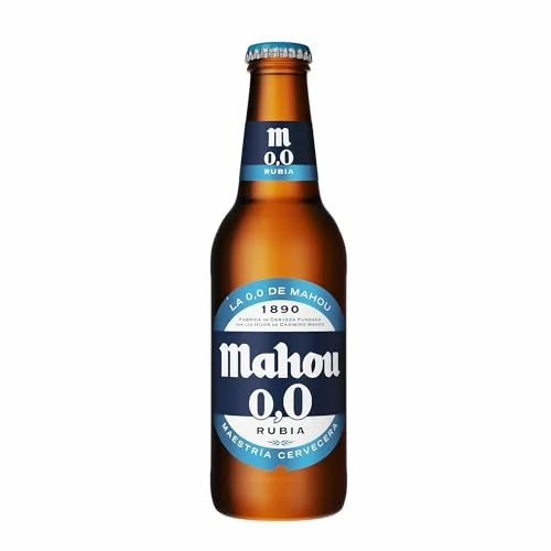 Mahou 0,0 Rubia cerveza sin alcohol pack 24 botellas de 25 cl