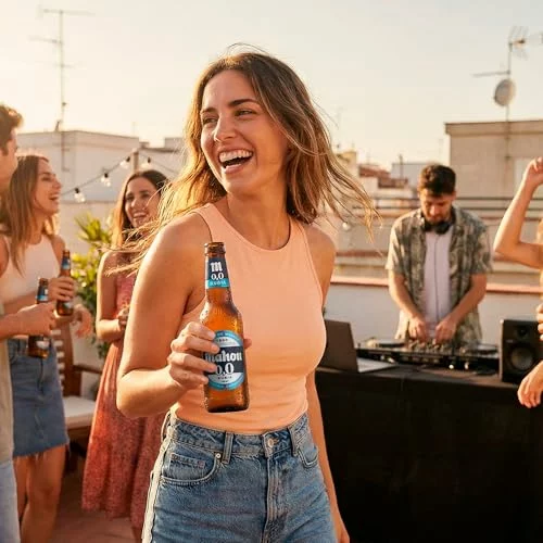 Mahou 0,0 Rubia cerveza sin alcohol pack 24 botellas de 25 cl
