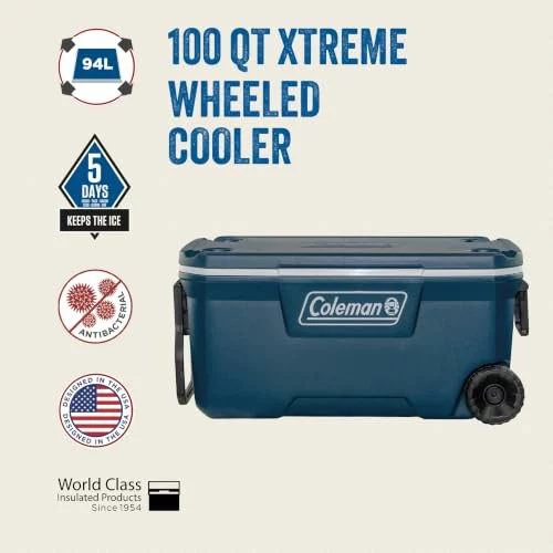 Nevera portátil Coleman Xtreme Wheeled Cooler Box 100QT portátil