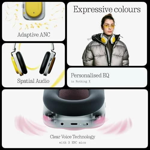 Nothing Headphone (a) auriculares de diadema inalámbricos amarillos 135H