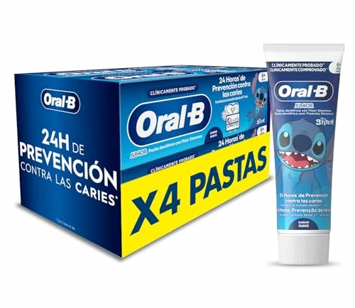Oral-B Pro Junior Stitch pasta de dientes infantil pack 4×75 ml