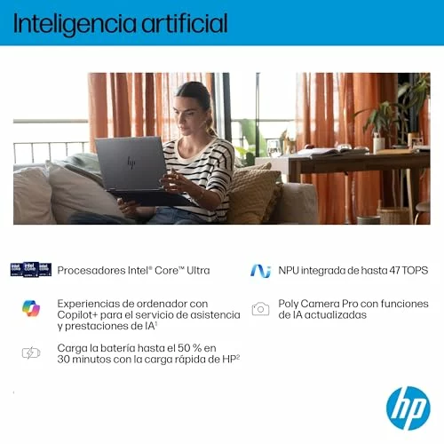 Ordenador portatil HP Omnibook X Flip convertible 16″ OLED táctil 7-258V 32GB