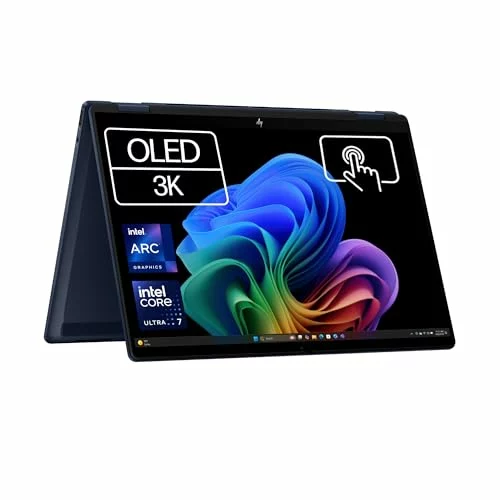 Ordenador portatil HP Omnibook X Flip convertible OLED 3K de 14 pulgadas 7-258V 32GB