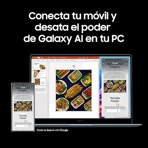 Ordenador portatil Samsung Galaxy Book4 Edge 15,6″ ultrafino con Snapdragon X Elite, 16 GB y 512 GB 16GB 512GB