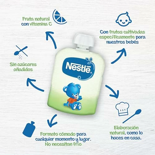 Pack 16 bolsitas puré Nestlé plátano, naranja y galleta 90 g 90G