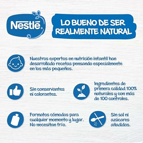 Pack 16 bolsitas puré Nestlé plátano, naranja y galleta 90 g 90G