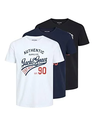 Pack 3 camisetas Jack & Jones Jjethan para hombre 3PK