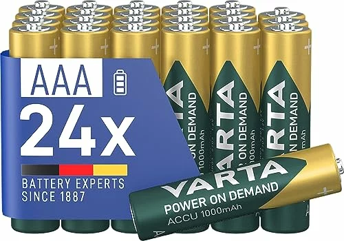 Pack de 24 pilas recargables Varta AAA 1000 mAh