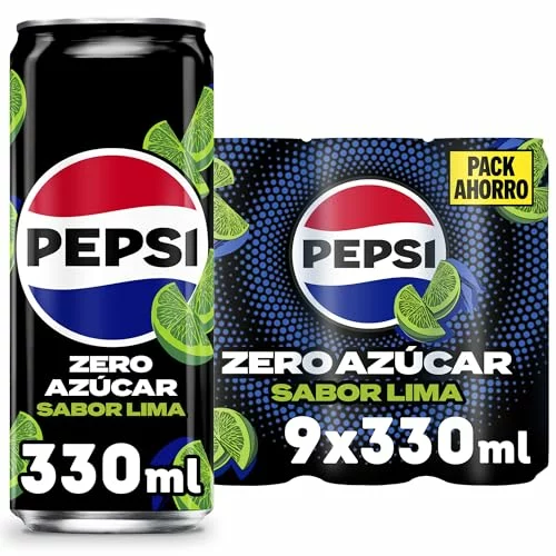 Pepsi Zero Lima, pack de 9 latas de 330 ml