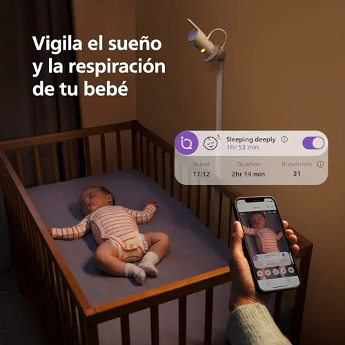 Philips Avent vigilabebés premium con cámara HD y app SCD974