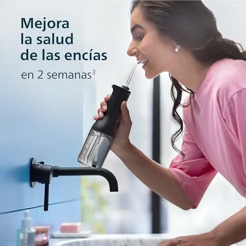Philips Sonicare Power Flosser 3000 Cordless Irrigador oral, HX3826/33, Negro