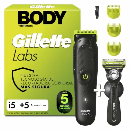Recortadora Kit corporal Gillette Labs i5 Body + Intimate