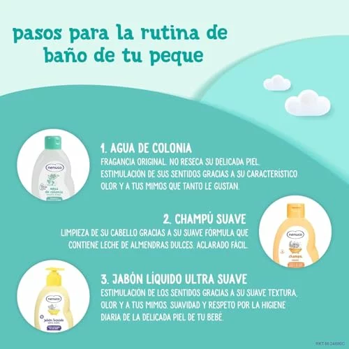 Nenuco Pack Bebé Mochila de Paseo Pingüino, con Gama Completa, Colonia, Jabón, Champú, 3x200ml