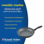 Sartén antiadherente Russell Hobbs 28 cm Metallic Marble