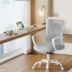 Silla de oficina de malla SONGMICS gris