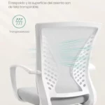 Silla de oficina de malla SONGMICS gris