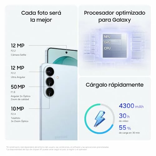 Smartphone Samsung Galaxy S26 256 GB blanco con Galaxy AI 256GB 50MP