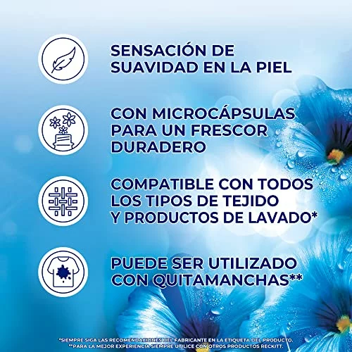 Suavizante concentrado Colonia Flor Aroma Azul 172 dosis (70% x2+) por 10,50 euros