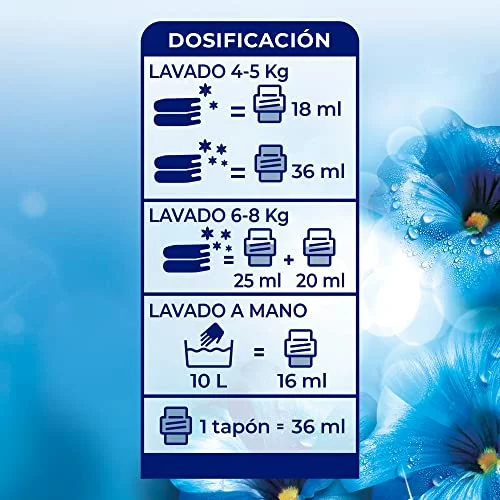 Suavizante concentrado Colonia Flor Aroma Azul 172 dosis (70% x2+) por 10,50 euros